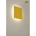 SLV Gips Vglampe PLASTRA SQUARE, firkantet, hvid Gips, 48 LED, 3000K