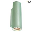 SLV Wall luminaire PLASTRA Tube, plaster, white, 2xGU10