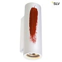 SLV Wall luminaire PLASTRA Tube, plaster, white, 2xGU10