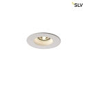 SLV Indbygningslampe PLASTRA Downlight, GU10, rund, hvid gips