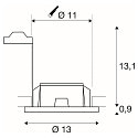 SLV Indbygningslampe PLASTRA Downlight, GU10, rund, hvid gips