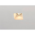 Indbygningslampe PLASTRA Downlight, GU10, firkant, hvid gips