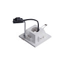 SLV Indbygningslampe PLASTRA Downlight, GU10, firkant, hvid gips