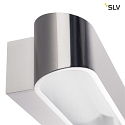 SLV Wall luminaire ASSO LED 300, oval, 2x5W LED, 3000K, alu brushed/white