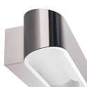 SLV V�glampe ASSO LED 300, oval, 2x5W LED, 3000K, b�rstet alu/hvid