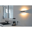SLV V�glampe ASSO LED 300, oval, 2x5W LED, 3000K, b�rstet alu/hvid