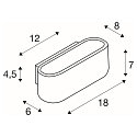 V�glampe OSSA R7S oval, R7s 78mm, max. 100W, hvid