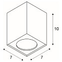 SLV Ceiling luminaire ALTRA DICE silver grey/black