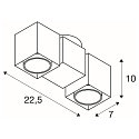 Loftlampe ALTRA DICE II alu-gr�/sort
