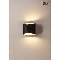 SLV LED Wall luminaire CARISO 2, 7,6W, COB LED, 3000K, black/brass