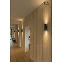 SLV Wall luminaire ENOLA_B UP/DOWN, H 22cm, 2x GU10 QPAR51 max. 50W, aluminium, black