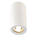 Loftlampe ENOLA_B CL-1, IP20, � 6.7cm / H 14cm, GU10 QPAR51 maks. 35W, aluminium, hvid