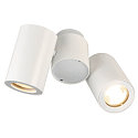SLV V�glampe / Loftlampe ENOLA_B DOUBLE, 2x GU10 QPAR51 maks. 50W, roterbar + drejelig, aluminium, hvid