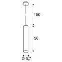 SLV Pendel ENOLA_B PD-1, GU10, max. 50W, hvid