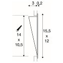 SLV Indbygningslampe DOWNUNDER PUR 120x155mm LED, firkantet, hus hvid, 4, 8W LED varmhvid