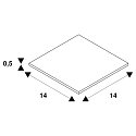 SLV Indbygningsramme til DOWNUNDER PUR 80x80mm LED, firkantet