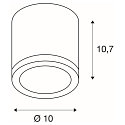 SLV LED Ceiling luminaire ENOLA_C CL-1, IP20, � 10cm / H 10.7cm, 12W 3000K 850lm 35�, white