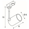 SLV Spot BIMA 1, GU10, 1x50W max., inkl. 3-Faset-Adapter, mat hvid