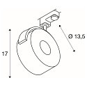SLV LED 3-Faset Spot KALU TRACK LEDDISK 3000K, hvid