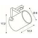 SLV Spot EURO SPOT GU10, inkl. 3-Faset-Adapter, hvid