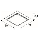 SLV V�g-/Loftlampe GLASSA E27 satineret glas