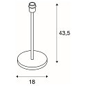 SLV Table lamp FENDA BASE I,E27 max. 60W, shade excl., nickel brushed