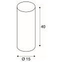 SLV Tilbeh�r til FENDA sk�rm, �150, cylindrisk, sort/kobber