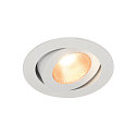 SLV LED Indbygningslampe CONTONE ROUND Downlight, drejning, hvid