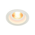 SLV LED Indbygningslampe CONTONE ROUND Downlight, drejning, hvid, IP44