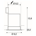 SLV LED Indbygningslampe CONTONE ROUND Downlight, drejning, hvid, IP44