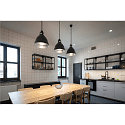 SLV Pendant luminaire PARA 380, suitable for LED, black