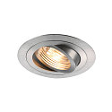 PIREQ QPAR51 ROUND DOWNLIGHT, max. 50W, inkl. clip fjedre, b�rstet alu