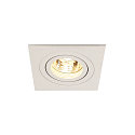 SLV PIREQ QPAR51 SQUARE DOWNLIGHT, eckig, max. 50W, inkl. clip fjedre, mat hvid