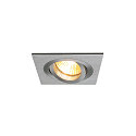 PIREQ QPAR51 SQUARE DOWNLIGHT, square, max. 50W, incl. clip springs, brushed alu