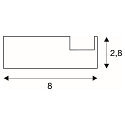 SLV GLENOS Profi-V�g-Profil 20, Overflade-Profil, 20cm, inkl. Endekapper, sort