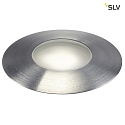 SLV LED Recessed luminaire TRAIL-LITE LED Cover Stainless steel with satinated glass insert, LED warmwhite