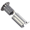 SLV LED Indbygningslampe TRAIL-LITE LED, bl�nde st�l med satineret Glasindsats LED varmhvid