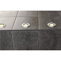 SLV LED Indbygningslampe TRAIL-LITE LED, bl�nde st�l med satineret Glasindsats LED varmhvid
