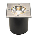 LED Gulvindbygningslampe ROCCI, firkantet, rustfrit st�l 316, 6W, 3000K, IP67