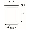 SLV LED Floor recessed spot SOLASTO, GU10, round, stainless steel 304, 6W, IP67