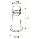 SLV Udend�rs Standerlampe RUSTY 40, Rund, IP55, 40cm / � 19cm, E27 TC-DSE, FeCSi st�l rust-farvet