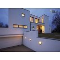 SLV Outdoor luminaire BULAN Wall / Ceiling luminaire, round, E14, max. 60W, satined glass, silver grey