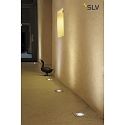 SLV Outdoor luminaire DASAR SQUARE GU10 Recessed luminaire Stainless steel cover