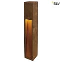 SLV Outdoor Floorlamp RUSTY SLOT 80, IP44, height 80cm, E27 TC-DSE max. 11W, FeCSi steel rust color