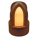 SLV Outdoor luminaire RUSTY CONE, IP54, height 24cm, E14 C35, FeCSi steel rust color