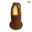 SLV Udendrs Standerlampe RUSTY CONE 40, IP54, hjde 40cm, E14 C35 maks. 40W, FeCSi stl rust-farvet