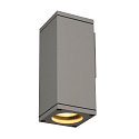 Udend�rslampe THEO WALL OUT V�glampe, firkantet, GU10, IP44, s�lvgr�