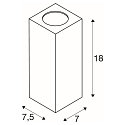 SLV Udend�rslampe THEO WALL OUT V�glampe, firkantet, GU10, IP44, s�lvgr�