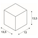 SLV V�glampe BIG THEO WALL OUT ES111, firkantet, GU10, max. 75W,, antracit