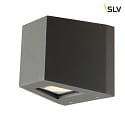 LED Outdoor luminaire OUT BEAM LED Wall luminaire, double beam, 3000K, IP44, silver grey